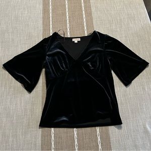 Velvet black blouse